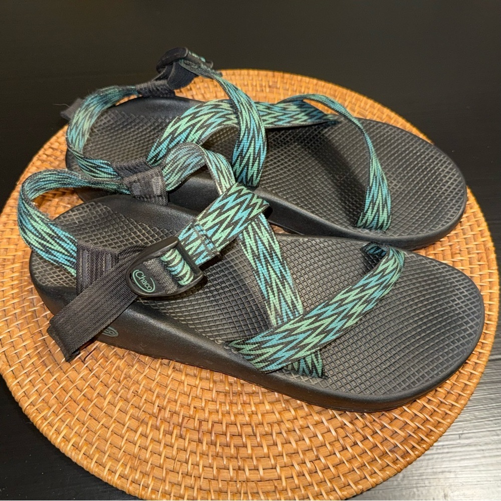 Men’s‎ Chaco Black and Teal Sandals size 13